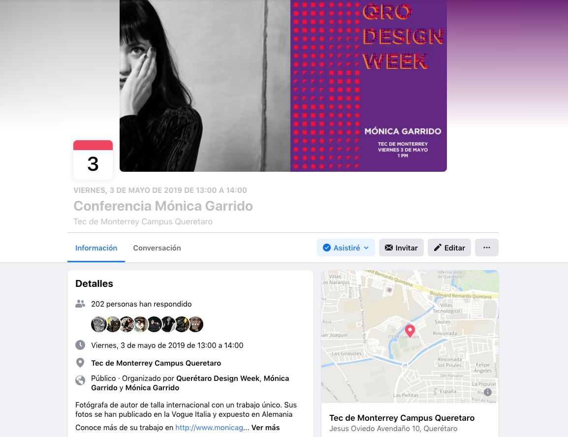 Conferencia para Qro Design Week en el Tec de Monterrey